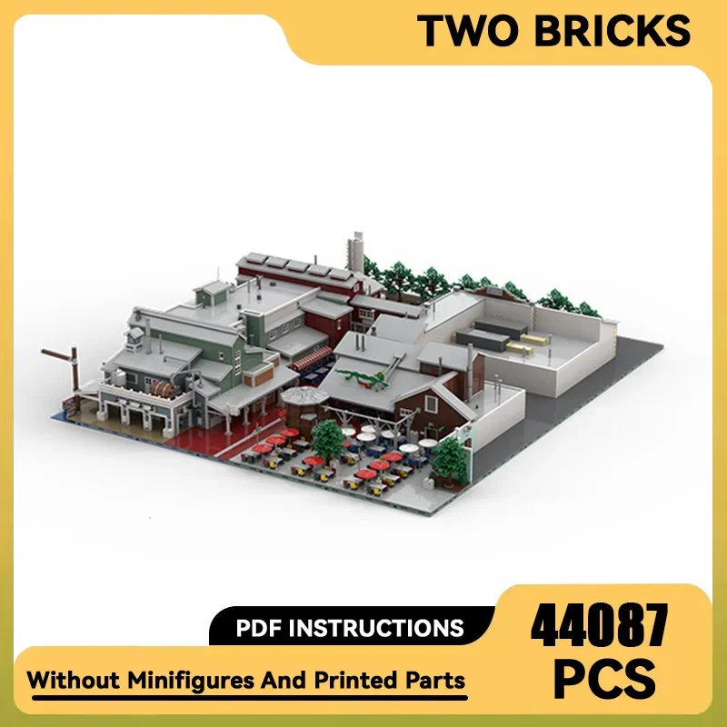 Moc-Technical Building Blocks Set para Crianças, Montagem de Tijolos, Cidade, Street View, DIY, Toy Gift, Caribbean Wharf Combined Set