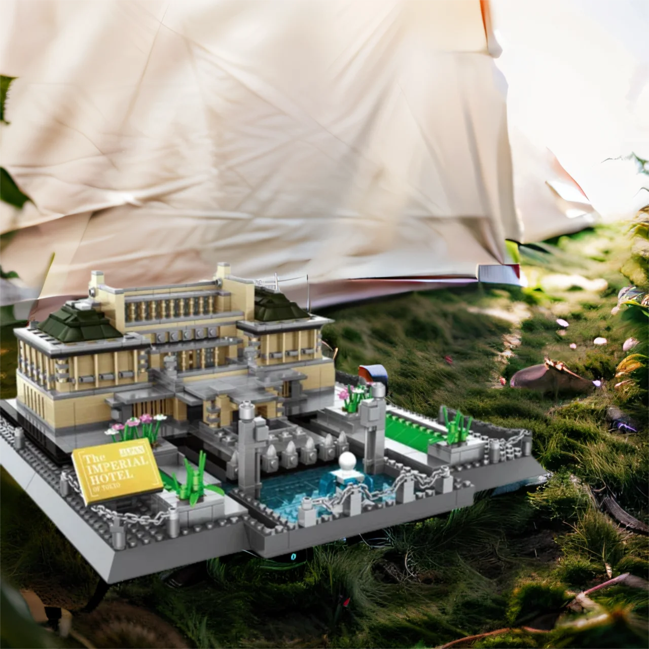 現代建築ビルディングブロック東京日本帝国ホテル都市建設モデルストリートビュークリエイティブブリックおもちゃギフト用