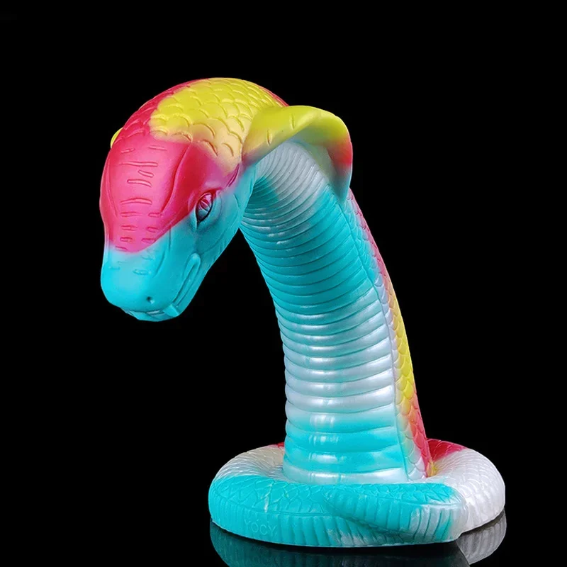 

2023 Huge Serpent Dragon Dildo Curved Anal Sex Toy Soft Silicone Animal Penis Butt G-Spot Massager Masturbator With Sucker