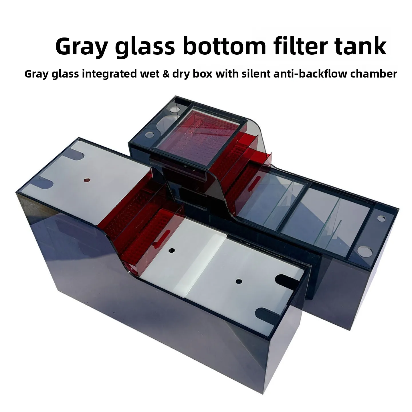 W2 - aquarium undergravel filter base cabinet, floor-standing tank, glass tank, in-stock, wet & dry separation
