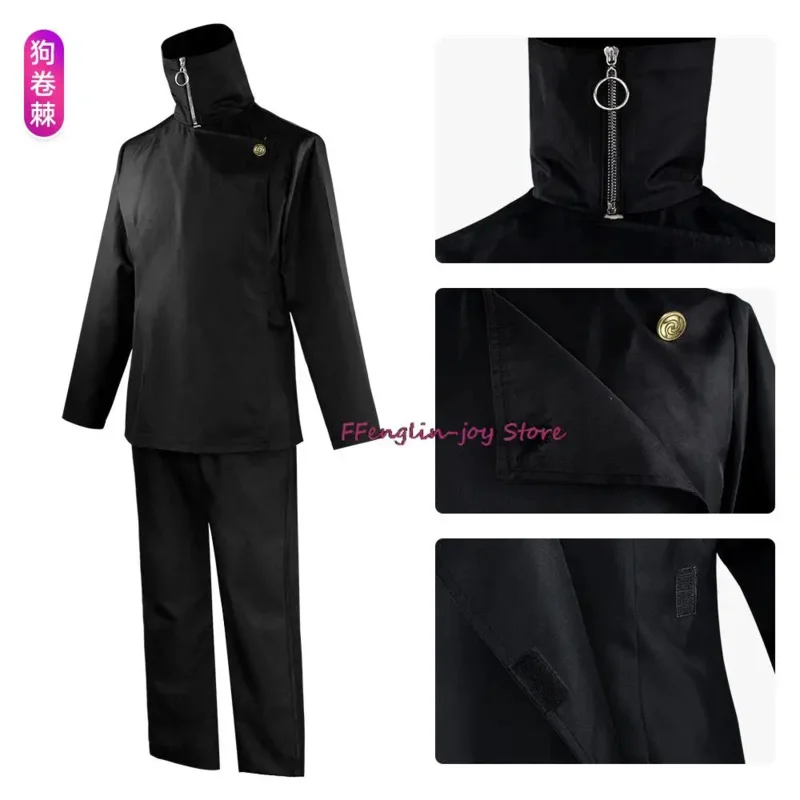 Anime Jujutsu Kaisen Cosplay Toge Inumaki Cosplay Kostüm Tattoo Aufkleber Perücke Anzüge Halloween Weihnachten Party Kleidung Für Frauen