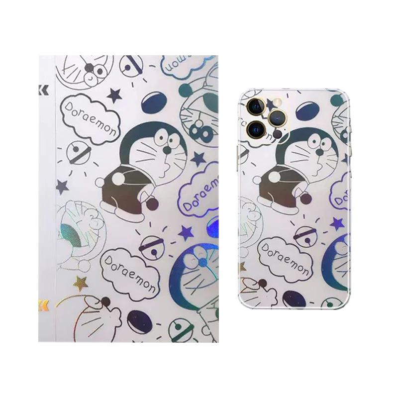Fonlyu 50pcs 3D Transparent Phone Skin Films Rear Micas for Screen Protector Cutter Plotter Laser Floral Decoration Stickers