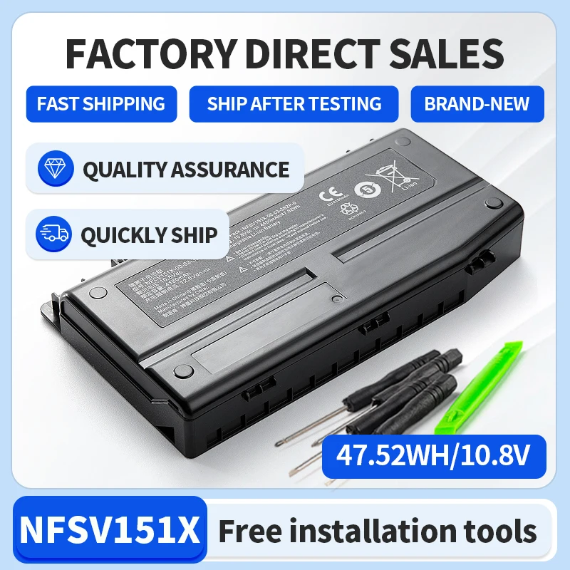 

SOMI NFSV151X-00-03-3S2P-0 laptop Battery For MECHREVO BATRNFSV12-3100 MR X6 X6-M X6TI X6Ti-E3 MR X6Ti-H X6Ti-M2