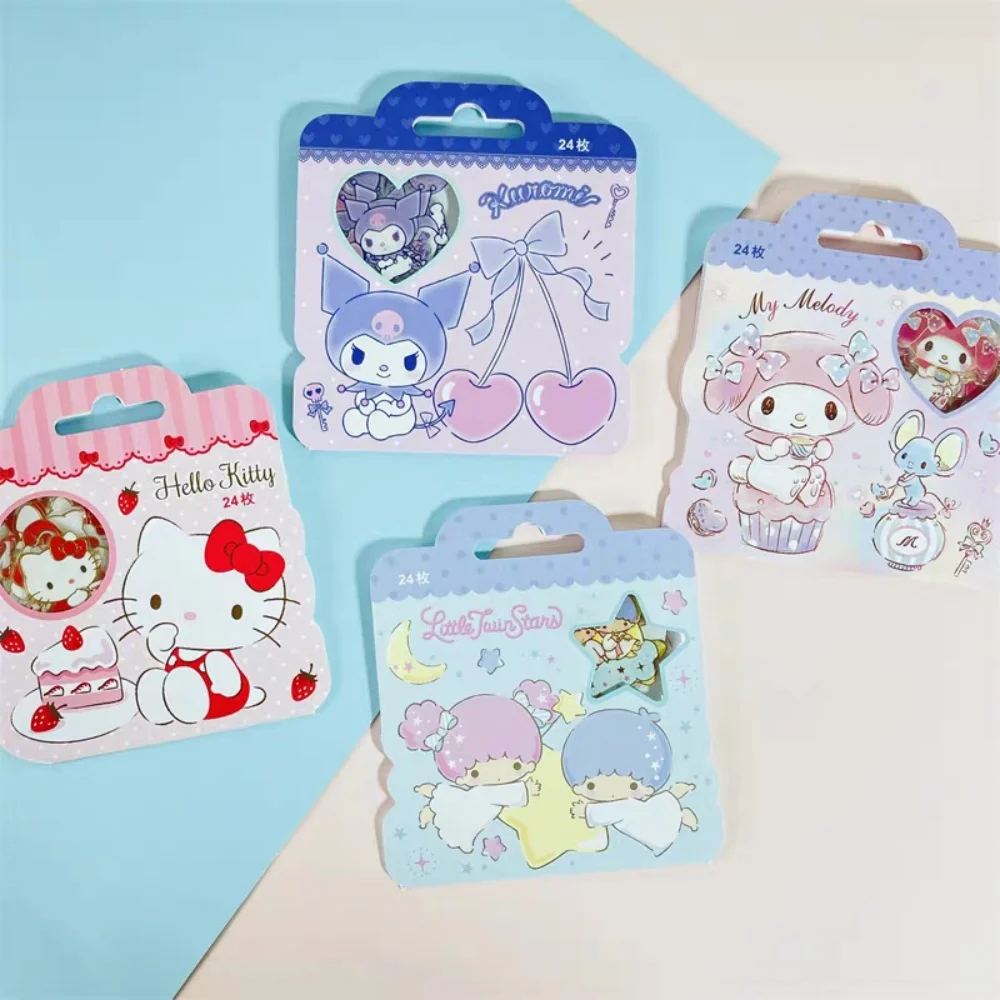 Oryginalne naklejki Sanrio Hello Kitty Kuromi Melody, zabawki-naklejki na rowery, telefony, laptopy, dekoracje na telefon, naklejki, prezenty dla dziewczynek