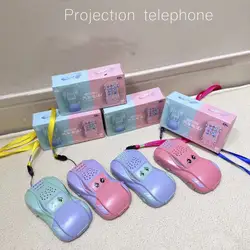 Fashion Phone Toy  Burrs Free Compact Telephone Toy  Parent-child LED Light-up Projection Toy