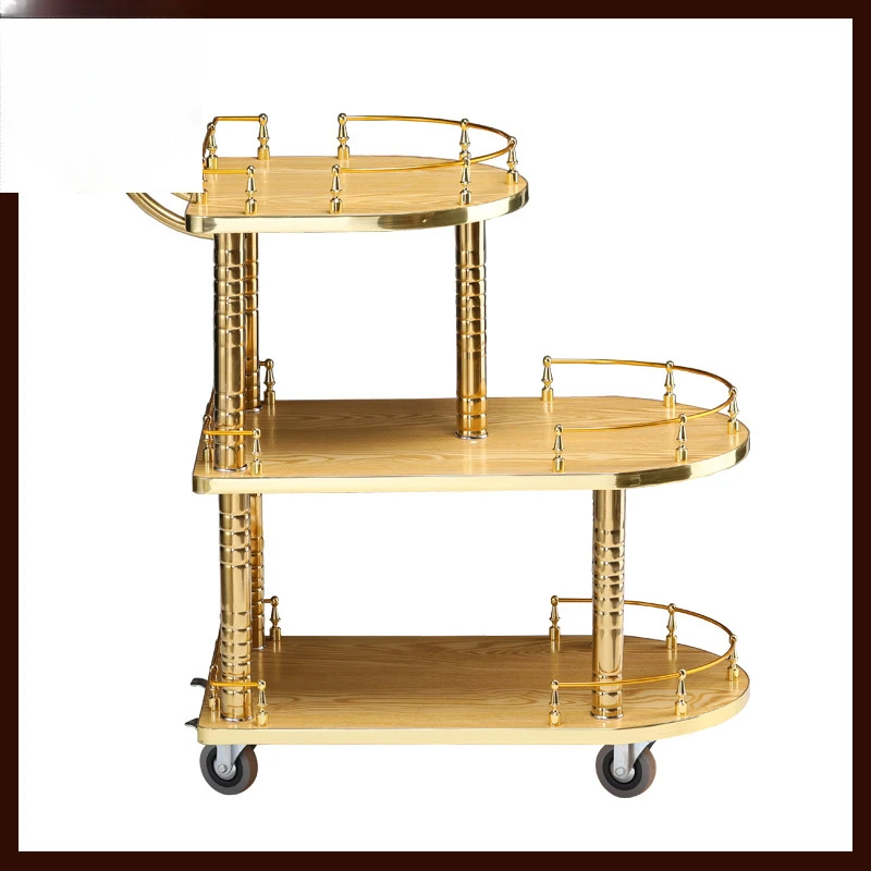 High-end Hotel Tea Wine Service Cart Banquet Restaurant Wine Cart Dessert Cart