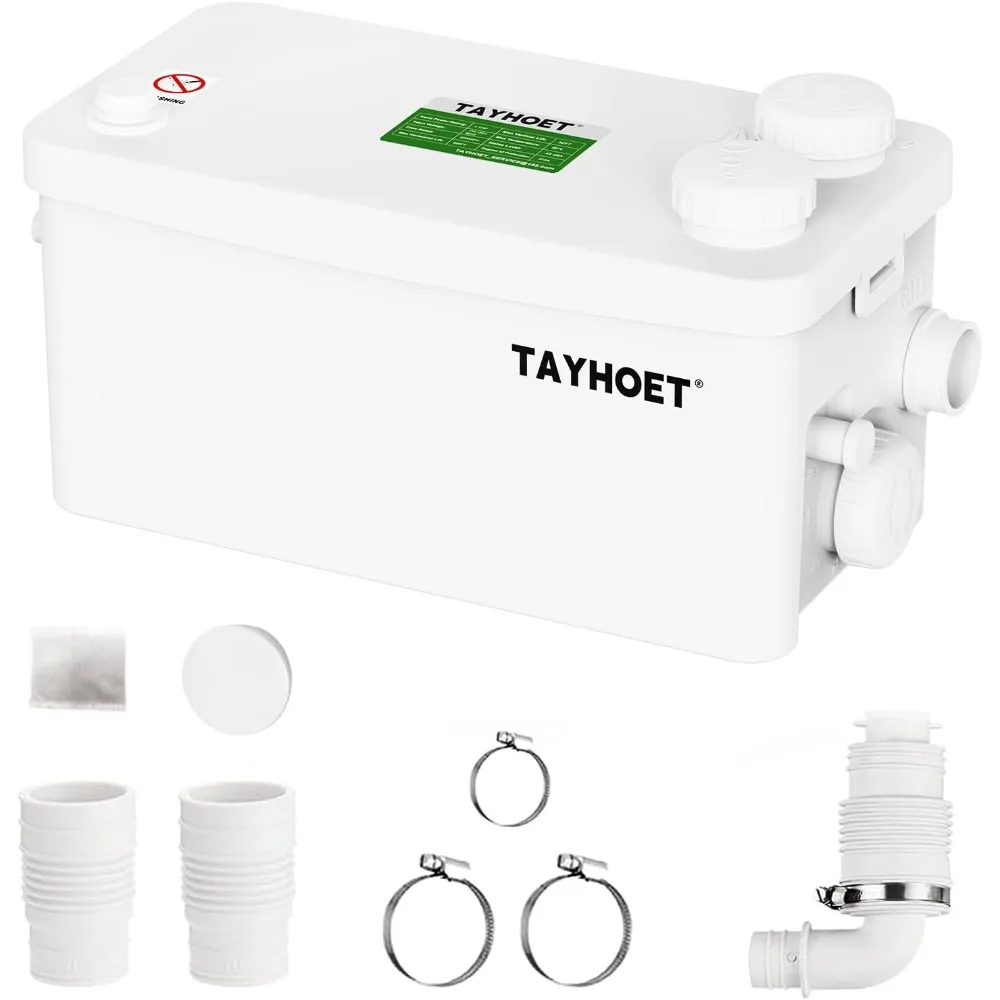 Pompa per lavello da 1,1 HP, pompa maceratore da 800 W con 3 ingressi aggiornati per seminterrato, cucina, lavello