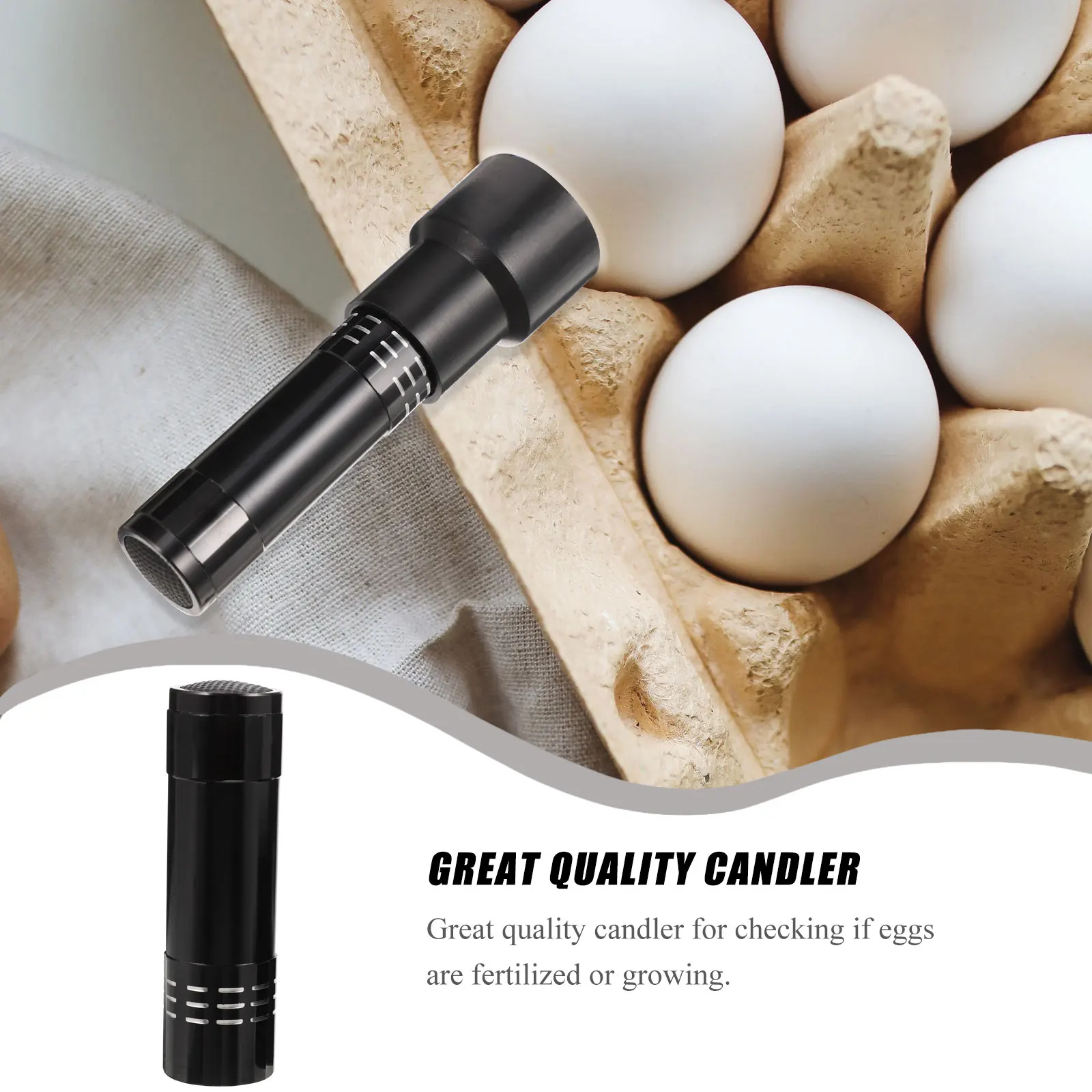 

1pcs Egg Candler Strong Light Cold Incubation Equipment for Quail Chicken Eggs Handheld Plastic Tester Kit Egg Tester Candling