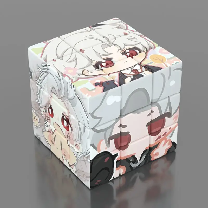 Anime Love and Deepspace Sylus Cosplay 3-step Puzzle Magic Cube Cartoon Magics Square Educational Cupossibly Tweakcube Xmas Gift