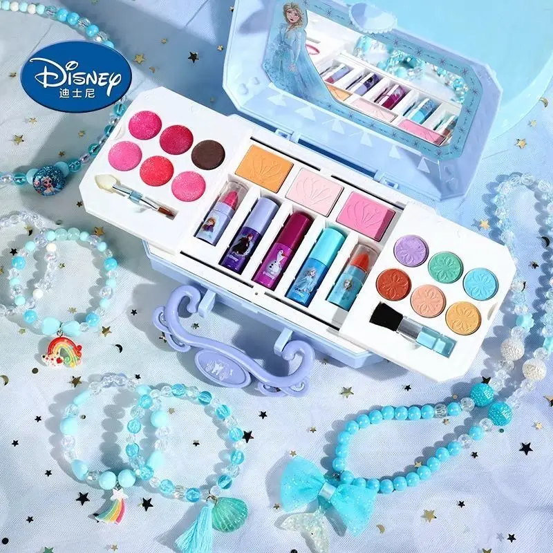 Disney girls Princess frozen 2 Make up set Cartoon  anna elsa Nail polish snow White Beauty   kids Christmas present gift