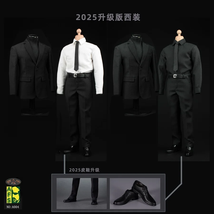 

AFS A004 масштаб 1/6, мужской черный костюм, модель одежды для 12 дюймов, солдат, обычные узкие плечи, экшн-фигурки, тело куклы