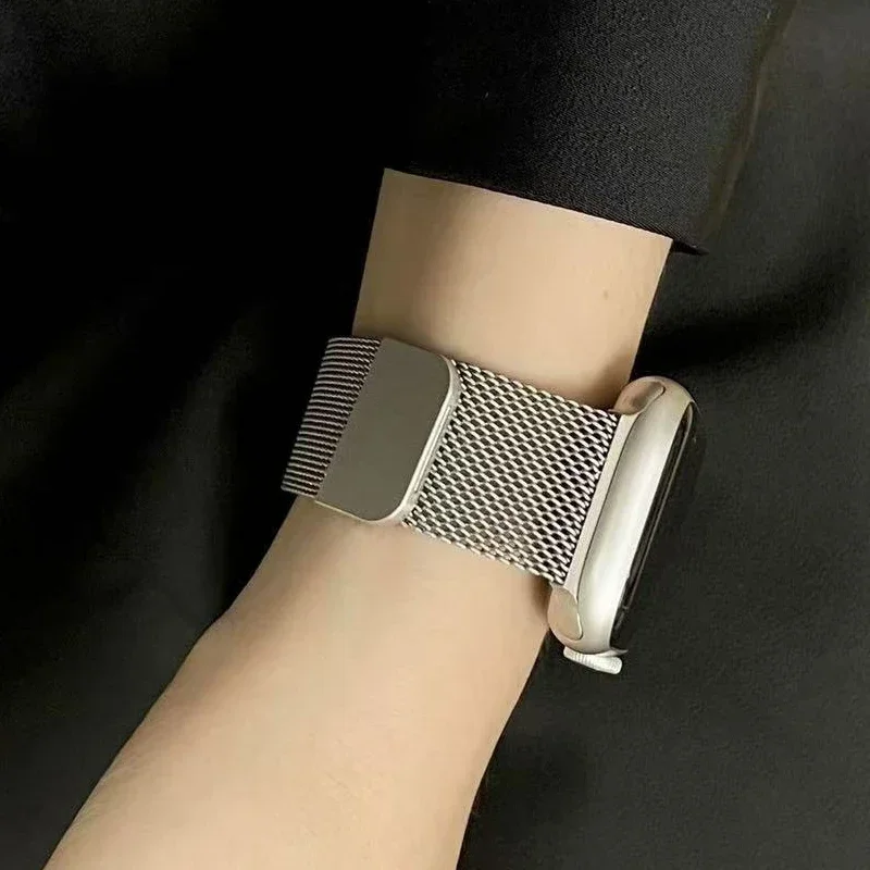 Milanese-Metallarmband für Apple Watch 12, 42mm 44mm 45mm 46mm 49mm, Armband für iWatch Series 12 11 10 Ultra 4 3 2 – Detail 4