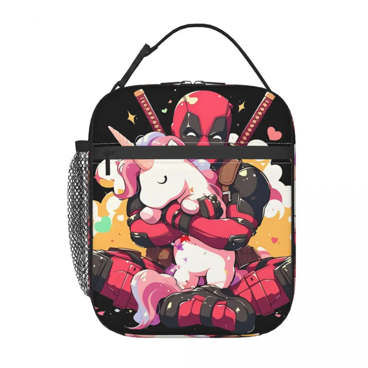 Deadpool tas makan siang insulasi Unicorn, wadah makan siang tinggi tas Tote kotak makan siang pantai luar ruangan Pria Wanita