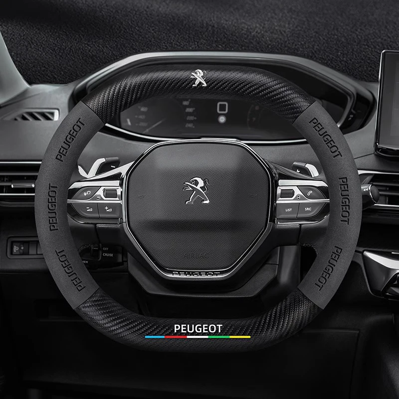 

Car Steering Wheel Cover For Peugeot 106 107 108 206 207 208 301 307 308 406 407 408 508 607 2008 3008 4008 5008 GT RCZ Rifter