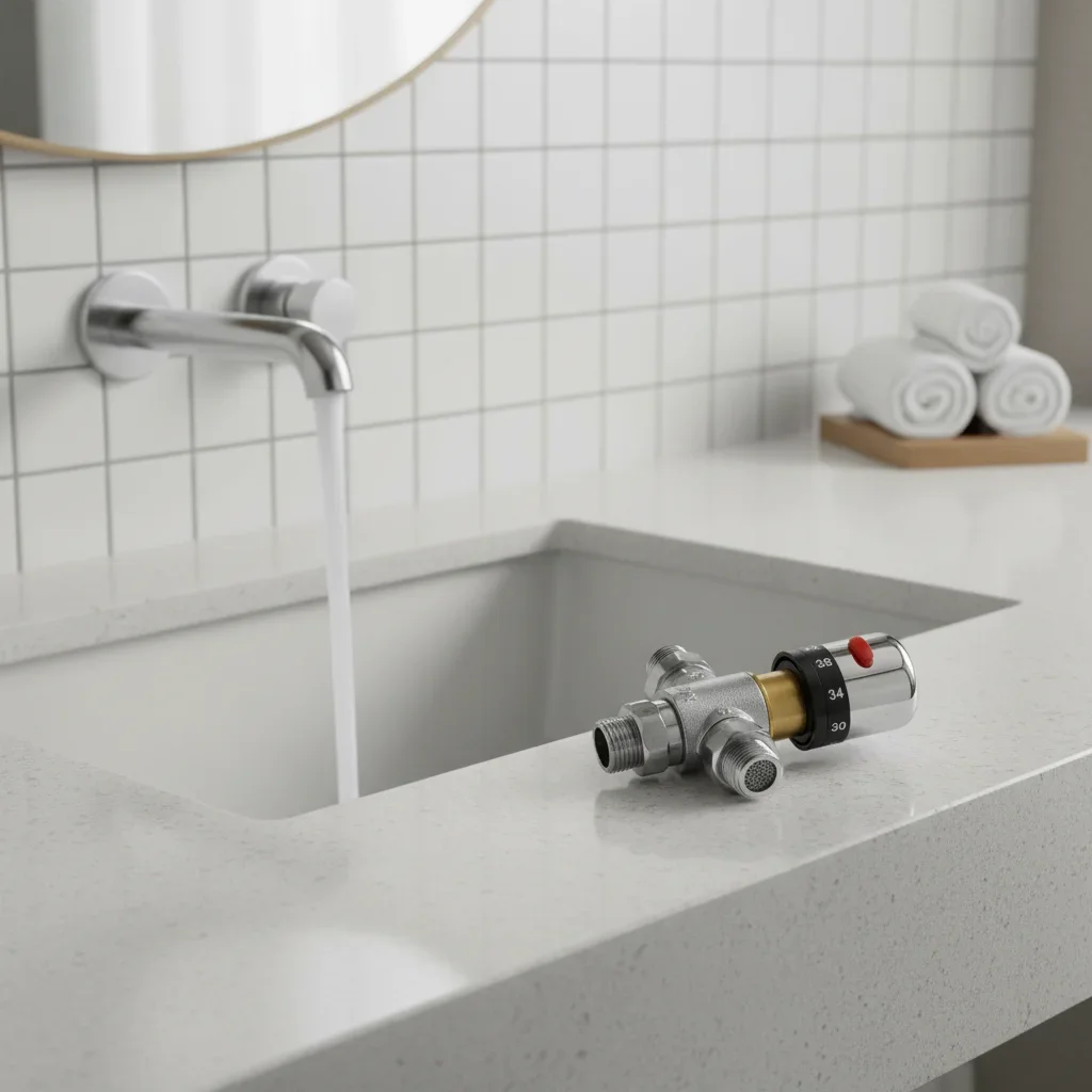 

3-Way Shower Mixing Valve Thermostatic Mixing Valve Temperature Control Bathroom Faucet And Shower Water Mixer Valve G1/2 Male