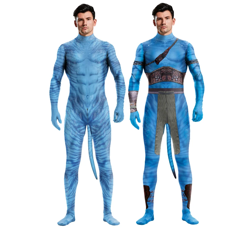 

The Movies Pattern 3D Print Sexy Bodysuits Unisex Long Sleeve With Tail Cosplay New Jumpsuit Gay Party Costume Catsuit For Males