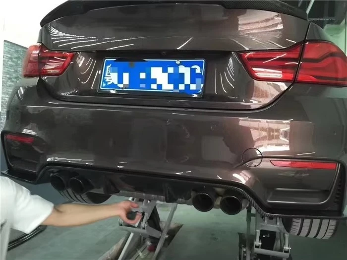 F82/F83 M4 Fiber de carbone Style 3D lèvre avant et diffuseur arrière boulon Direct