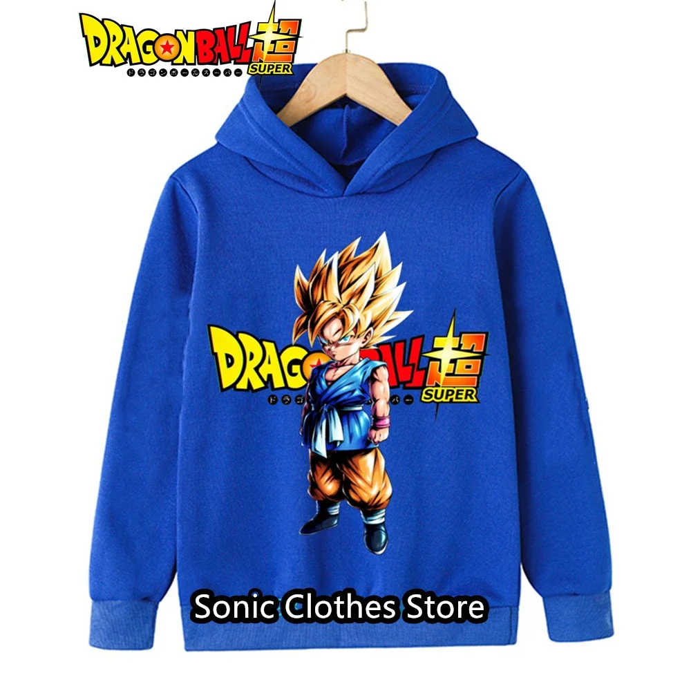 الفتيات الاطفال Dragonball هوديي كاكاروتو فيغيتا البلوز الخريف الشتاء الدافئة لينة الأزياء أنيمي طباعة مريحة السترة ​