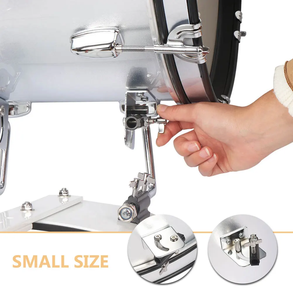 

2 Pcs Strap Screws Buckle for Belt Instrument Accessories Drum Parts Metal Lock Silver Adjustable
