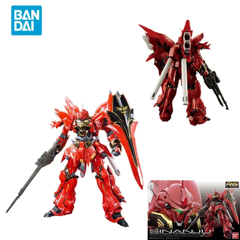 

Spot Direct Delivery Bandai Original Anime Collectible GUNDAM Model RG MSN-06S SINANJU Action Figure Assembly Toys For Kids