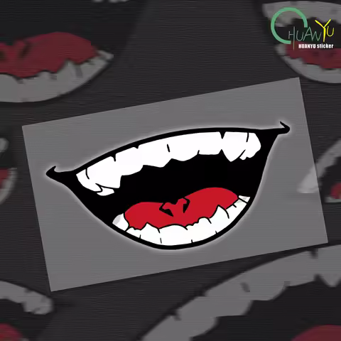 Sukuna Mouth Fine Car Stickers Vinyl Car Sticker Bumper Decoration Anime Scratch-proof Funny Vehicle Decal