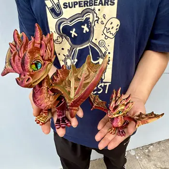 3D printed Charizard statue, Colorful Figurines statue, Flexible 3D Printed Animal,…