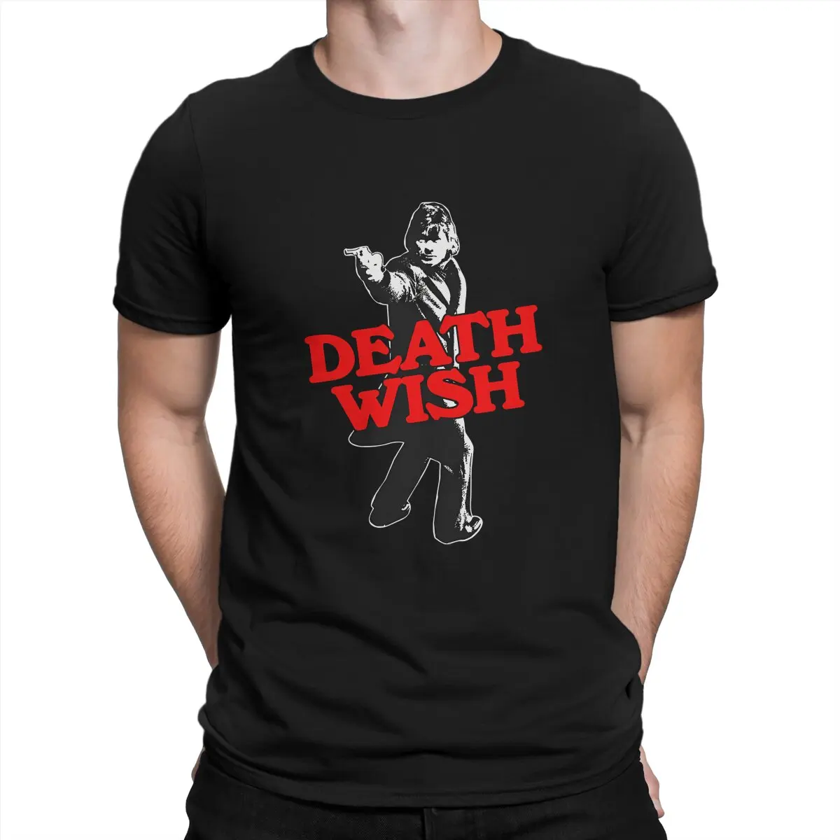 Bronson Newest TShirt for Men DEATH WISH Round Collar Pure Cotton T Shirt Distinctive Birthday Gifts Streetwear