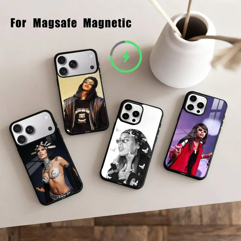 

Singer A-A-AaliyahS H-hip pop Phone Case For iPhone17,16,15,14,13,12,11 Plus,Pro Max Magnetic For Magsafe Wireless Charging