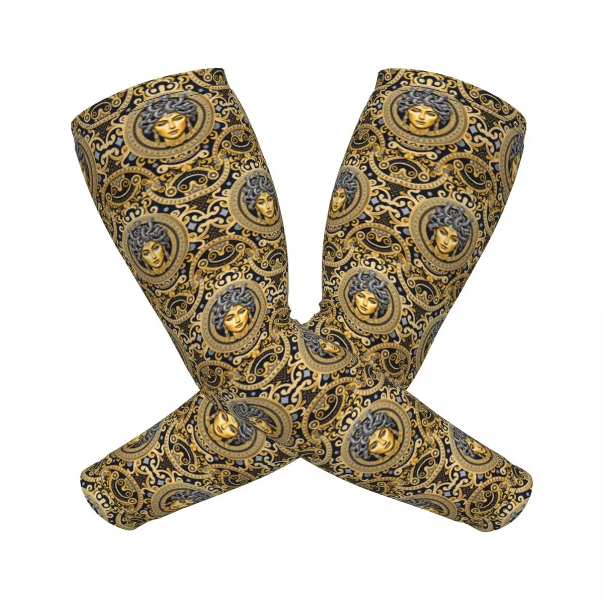 

Древняя Греция Медуза Горгона Винтажный Стиль Рукава Рукава Мужчины Женщины Защита от Солнца УФ-лучей Татуировки Прикрытие Спорт Охлаждение Велоспорт