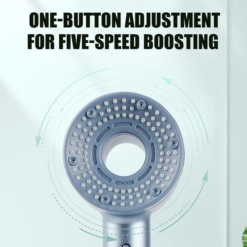 

AB15-Bathroom Shower Heads Filter Powerful 5-Mode Handheld Bathroom Sprays Showerhead With High-Pressure Water Flow