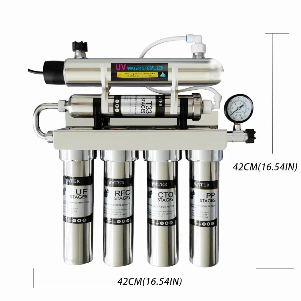 6-stage household kitchen activated carbon soft water ultrafiltration UV direct drinking water purifier water filter