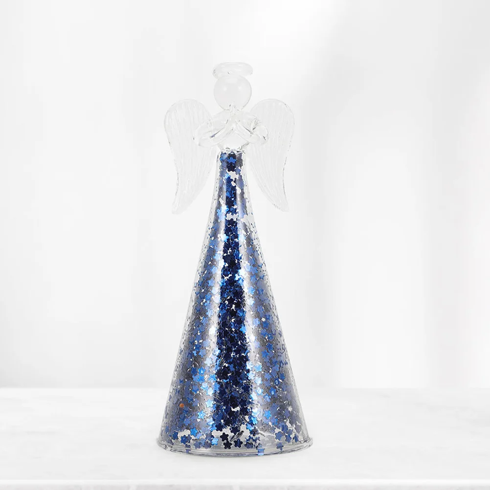 

2Pcs Elegant Angel Glass Blessing Home Decoration Desk Ornament Romantic Valentine Gift for Women Girls Teens Angel