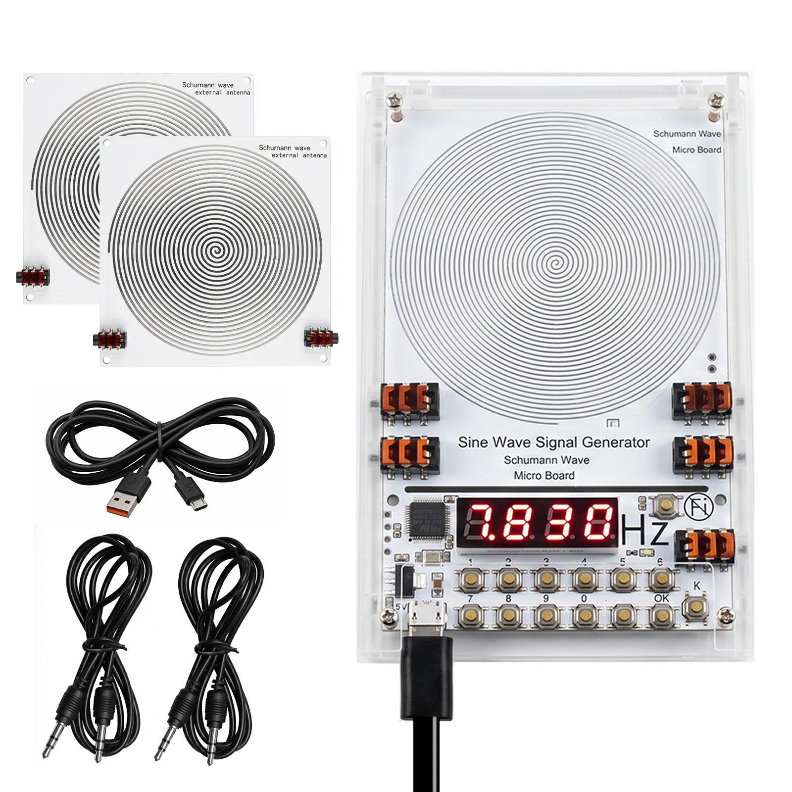 7.83Hz Schumann Resonance Generator, Mini Frequency Generator for Healing Device (0.01Hz-200kHz), Sound Frequency Machine USB-C