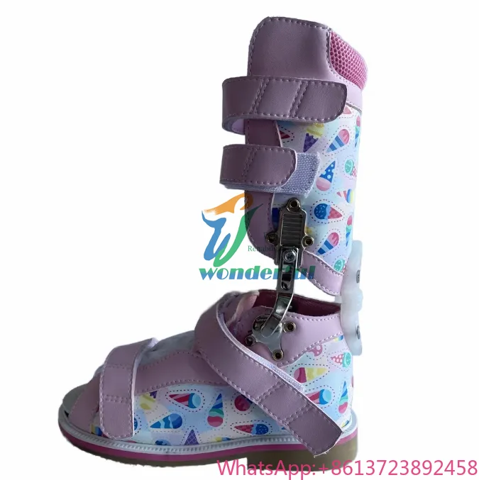 

China Factory Customized Pink High Top Children Ankle Hinge Orthopedic High Orthopedic Shoes