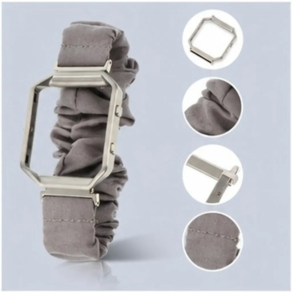Flexible Fabric Watch Band with Metal Frame for Beautiful Stylish Comfortable Daily Use Party Office