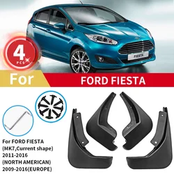 For Ford FIESTA Mk7 Mud Flap 2011 2012 2013 2014 2015 2016  Mudguards MudFlaps Front Rear Fenders Splash Guard Car Accessories