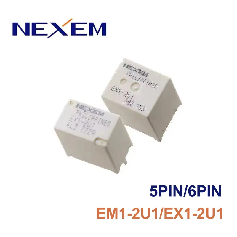 1Pcs NEC Relay EM1-2U1/EX1-2U1 5Pin 6Pin 12VDC Automotive Central Locking Relay
