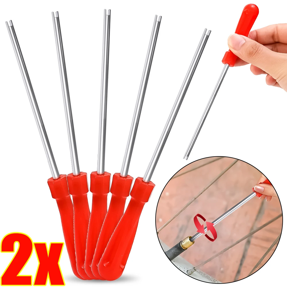 Tire Valve Core Removal Tools Plastic Handle Iron Plated Wrench Core Tire Repair Hand Tools for Car Bike Bicycle Motorcycle