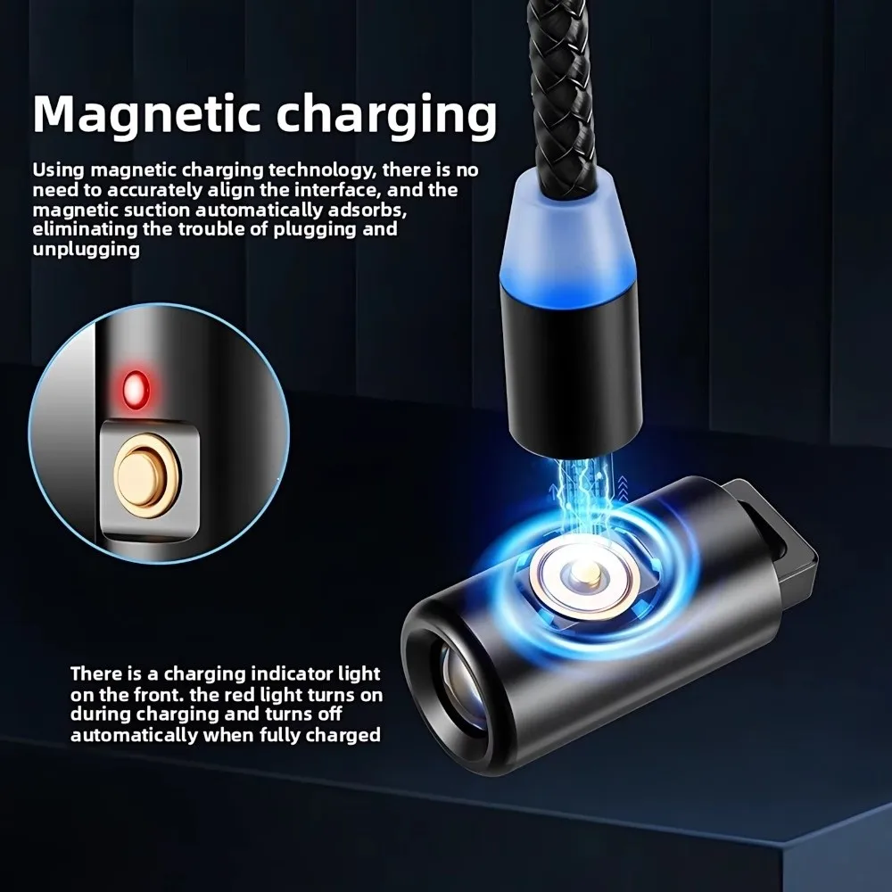 6g Mini Flashlight Keychain 6-Mode Strobe Sos USB Magnetic Charging Work Light Camping Lantern Running Hiding