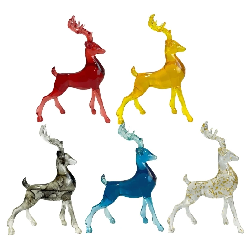 Sophisticated Resins Deer Figurine Standing Reindeers Statue for Elegants Home Decoration DropShipping