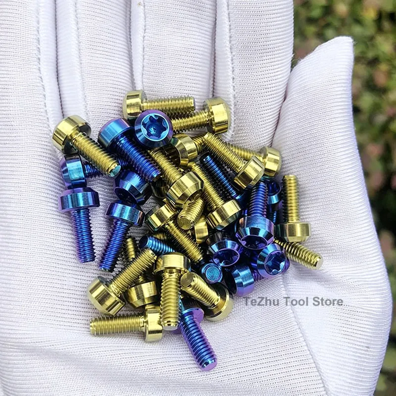 1pc Cylindrical Head Internal Plum Blossom Screw M4 M6 M8 Cup Head Titanium Screw Motorcycle Modification