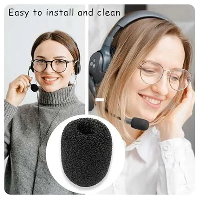 HOTB72A 100PCS Foam Microphone Windscreen Mini Size Lapel Headset Mic Foam Covers For Headset Microphone 30X 22X 8