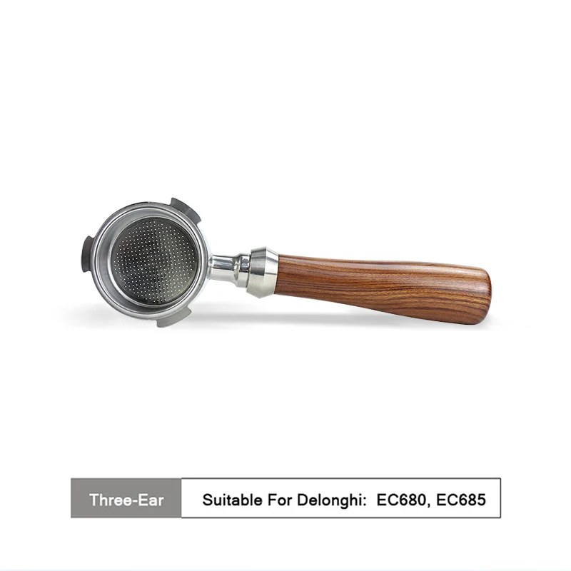 kisshome Kaffee Boden Siebträger 51MM Für Delonghi EC680 EC685 EC310 Mit 2-Tassen Filter Korb Barista Espresso Maschine Zubehör 5