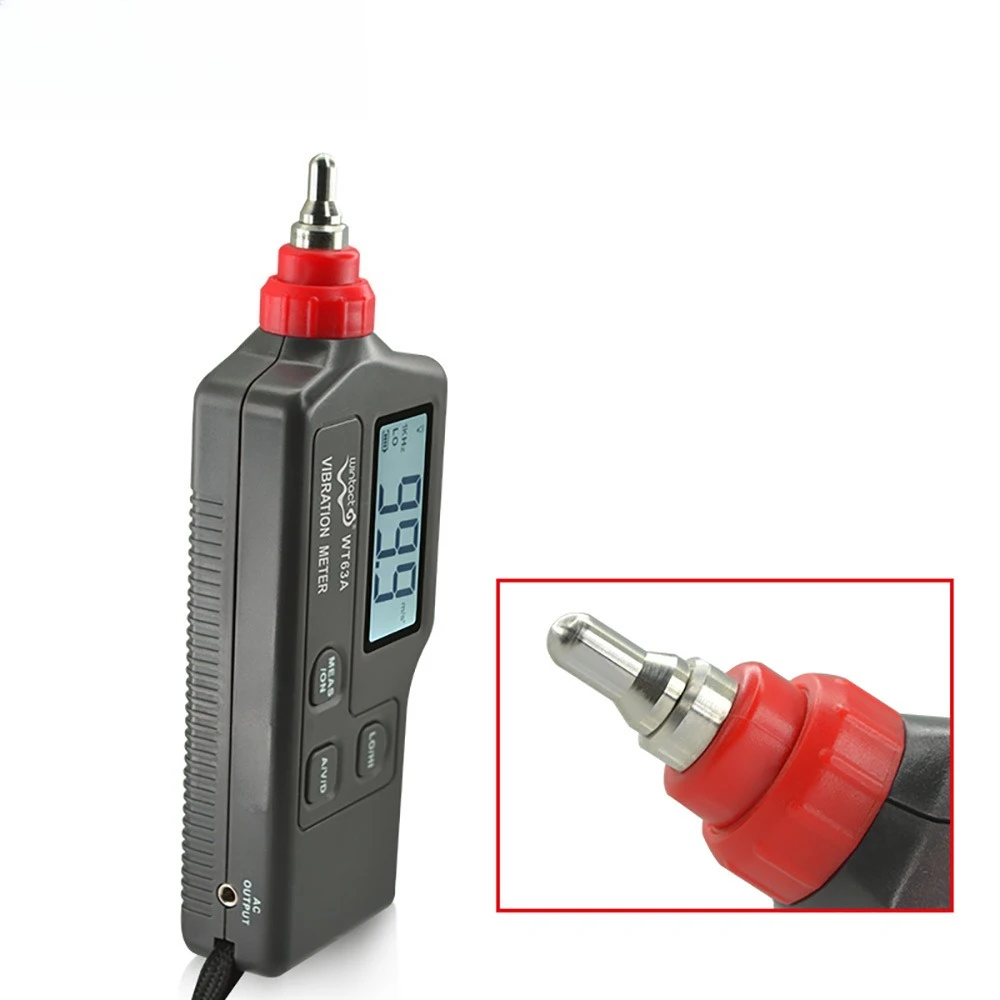 WT63A Portable Digital Vibration Measurement Electronic Digital Display Vibration Analysis Vibration Measurer