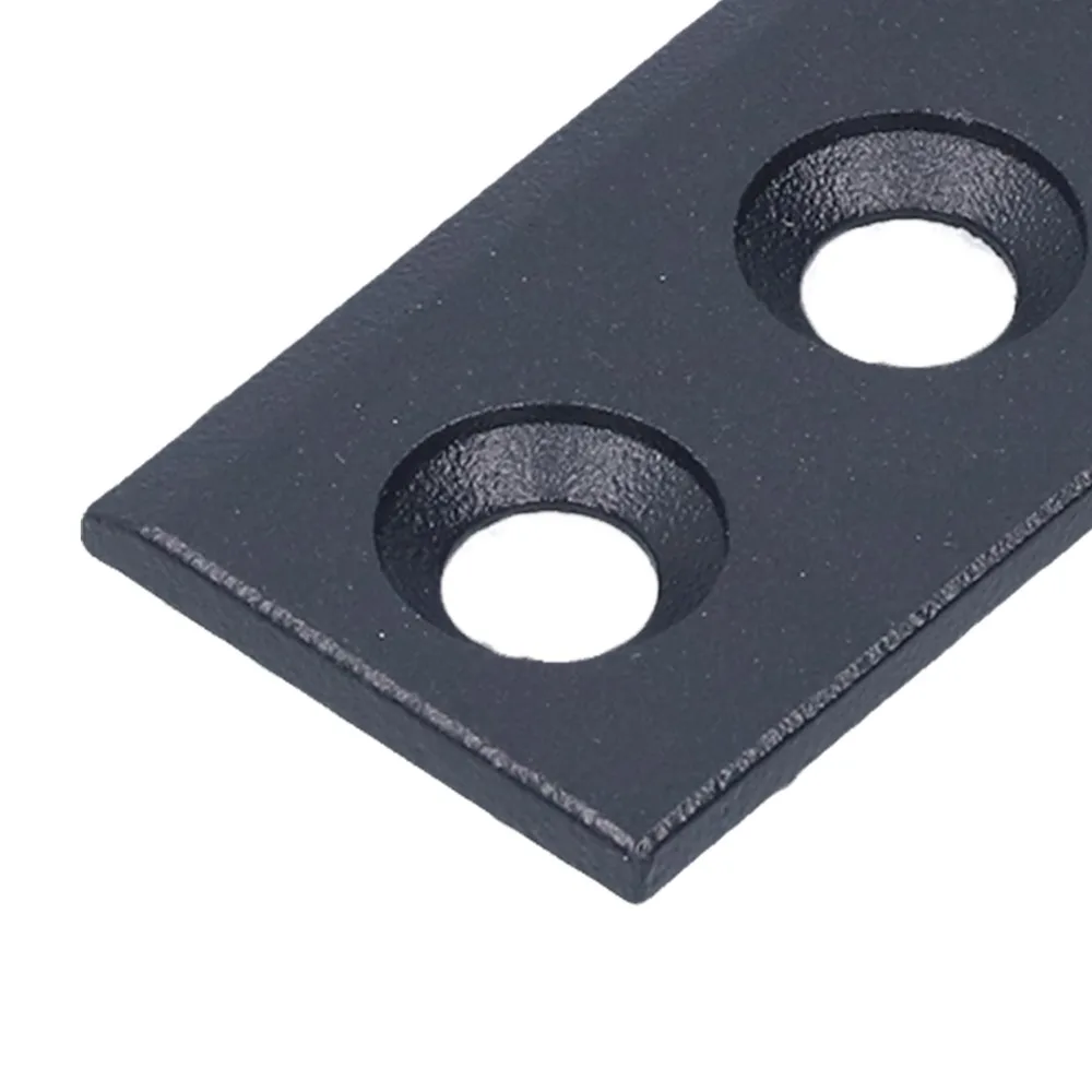 Black Track Splicing Plate Carbon Steel Easy Install Barn Door Track Connector Sliding Door Hardware Kit Sliding Hanging Rail