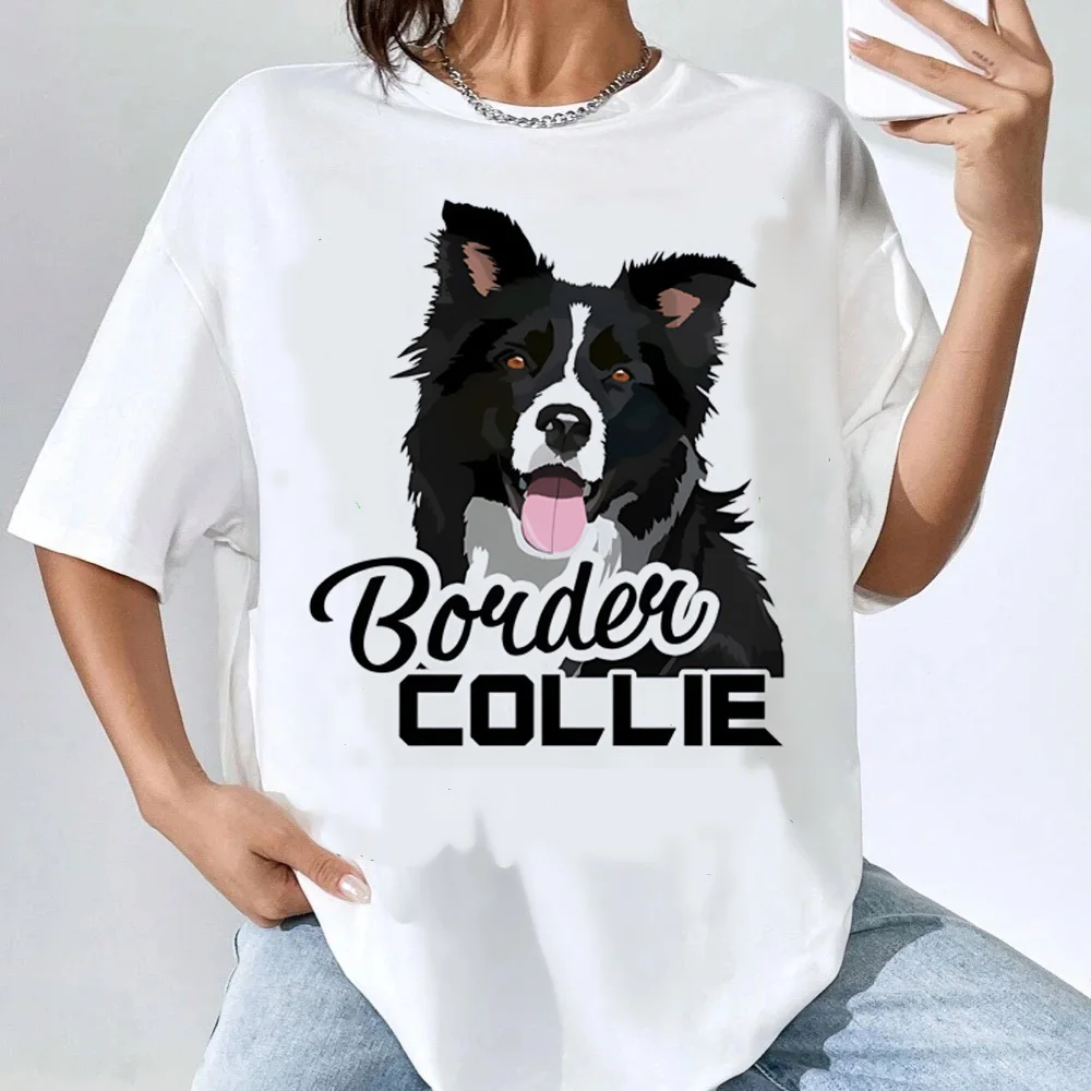 Border Collie t-shirt female Vintage korean clothes graphic Graphic t shirt kawaii women Retro Vintage Gothic Trendy