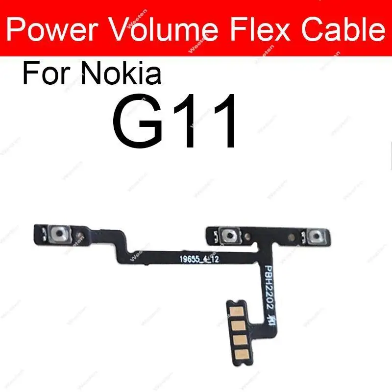 Volume Power Side Button Flex Cable For Nokia G10 G20 G50 G11 G21 On Off Power Volume Key Flex Ribbon Replacement Parts