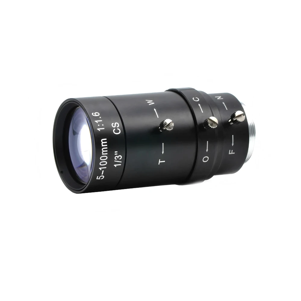 5-100 مللي متر HD طويل البعد البؤري دليل عدسات تكبير فاريفوكال CS جبل F1.6 1/3 "HD كاميرا ويب مراقبة عدسة الكاميرا #3