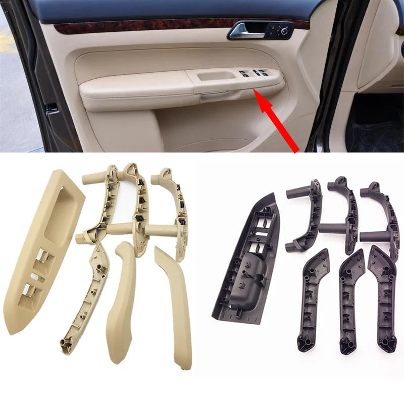 7 PCS Car Door Handle Frame For Volkswagen Touran 2003-2016 Interior Cover Window Switch Panel Switches Accessories 1T1 867 371