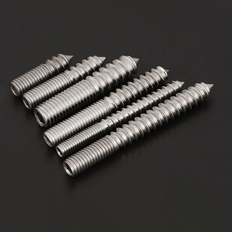 304 Stainless Steel Double-Head Thread Tapping Screw/Hexagon Socket Pointed Tail  Bolt